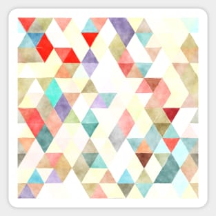 Boho Geometric Triangles Pattern Pastel Watercolor Sticker